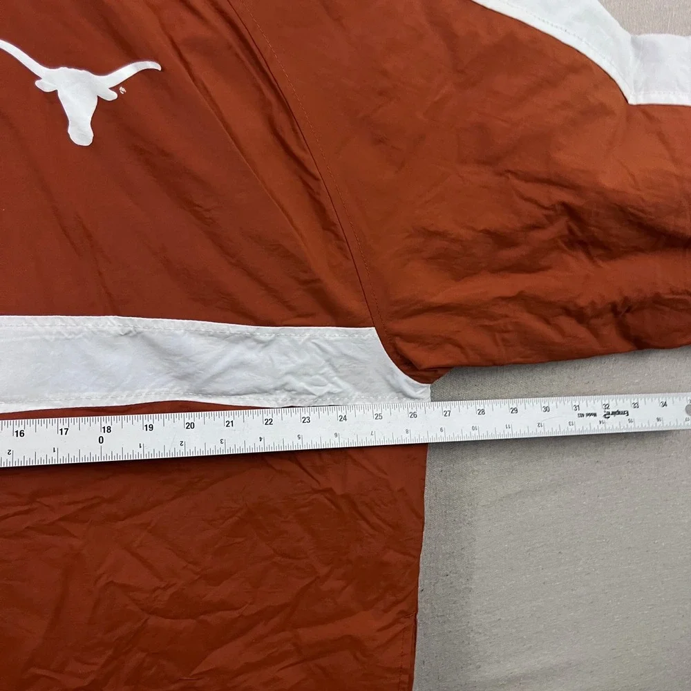 NCAA Texas Longhorns‎ Jacket Mens XL Burnt Orange Anorak Quilted Pullover Hooded